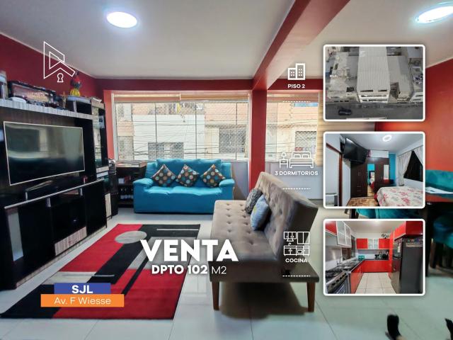 VENTA DEPARTAMENTO AMPLIO A UNOS PASOS DE LA ESTACION DEL TREN SJL