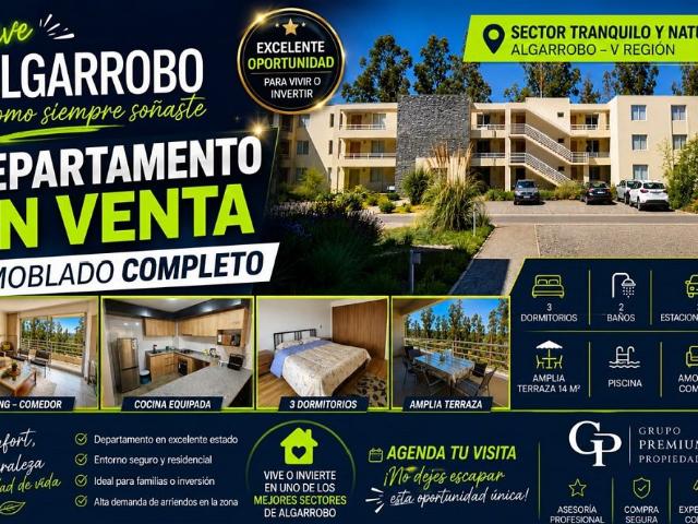 Venta Departamento Algarrobo Santa teresa de los andes 1351 condominio jardines de la candelaria