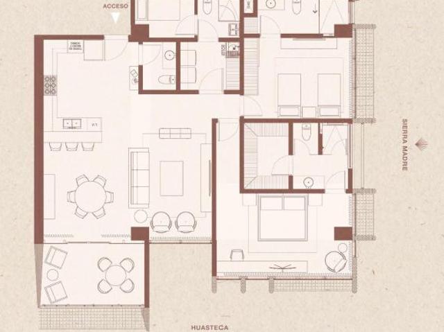 Venta Departamento de 163 m2 con 2 recámaras en venta en Punto Central