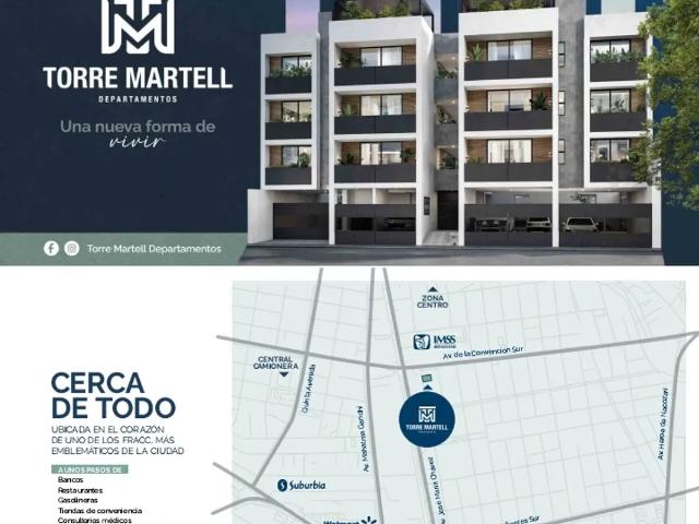 VENTA DEPARTAMENTOS TORRE MARTELL ZONA SUR AGUASCALIENTES