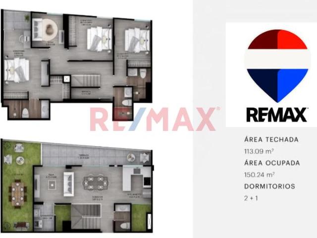 Venta Duplex En Estreno Con Patio En Miraflores