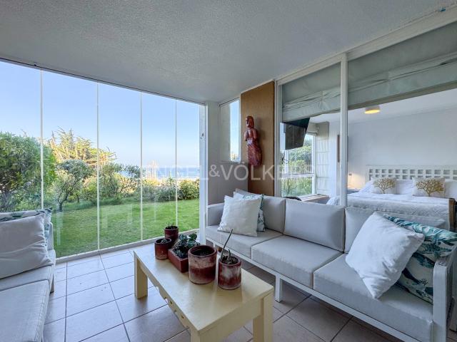 Venta lindo departamento con jardín en Pinares de Cachagua