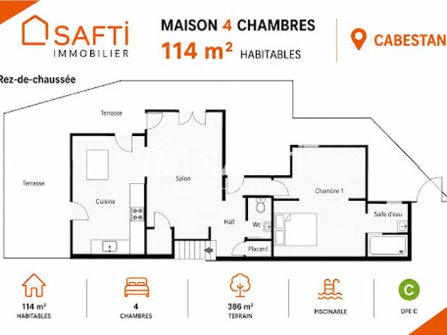 Vente Villa 5 pièces 110 m2 Cabestany