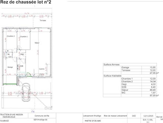 Vente Villa 3 pièces 88 m2 Pia