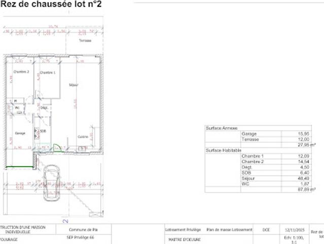 Vente Villa 3 pièces 88 m2 Pia