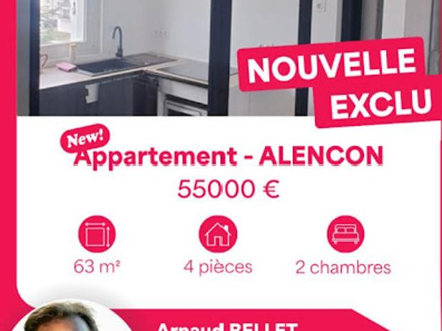 Vente Appartement 4 pièces 63.83 m2 Alençon
