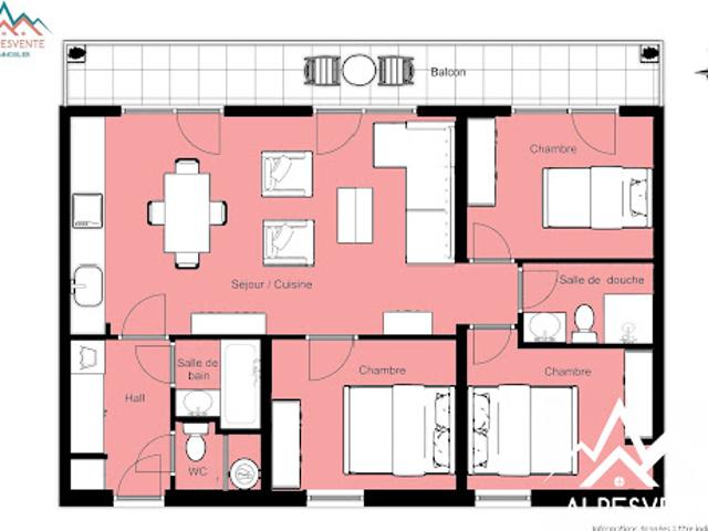 Vente Appartement 4 pièces 61.33 m2 Saint Jean d'Aulps