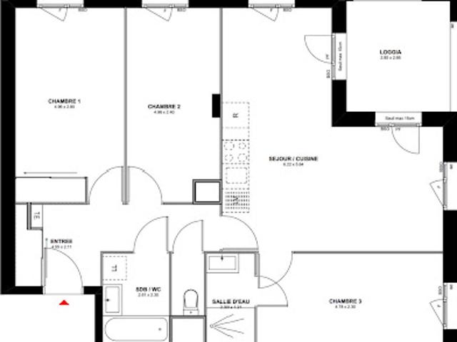 Vente Appartement 4 pièces 78.68 m2 Rochetaillée sur Saône