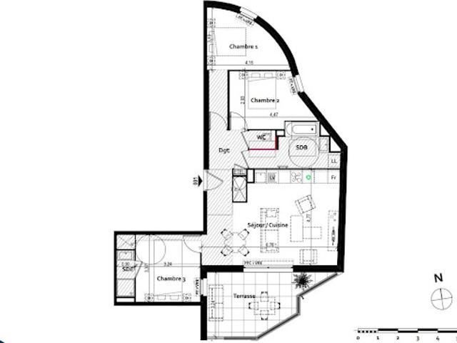 Vente Appartement 4 pièces 79.4 m2 Frejus