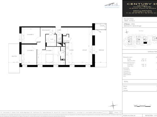 Vente Appartement 4 pièces 83.5 m2 Seynod