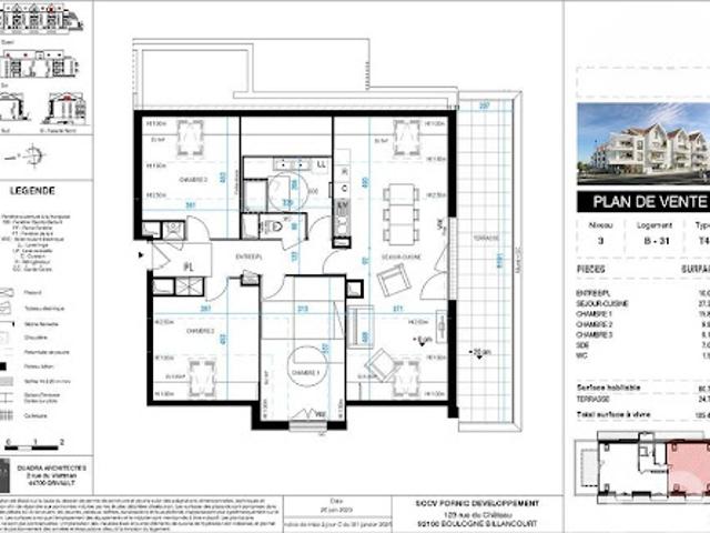 Vente Appartement 4 pièces 80.7 m2 Pornic