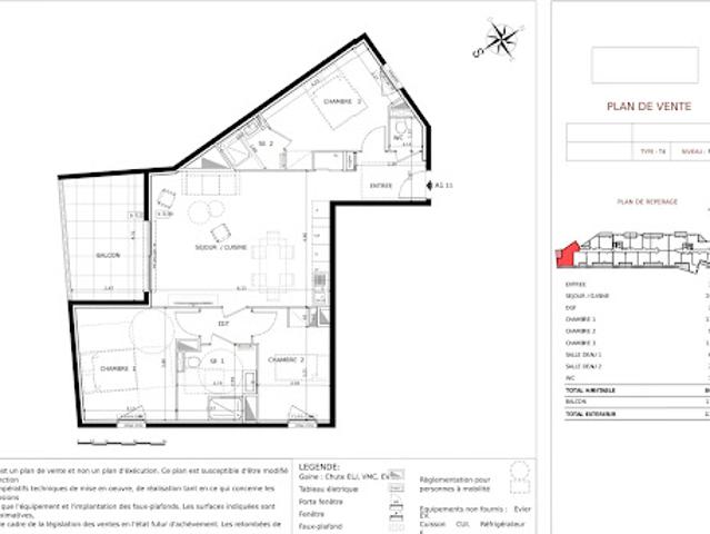 Vente Appartement 4 pièces 80.2 m2 Saint andre de la roche