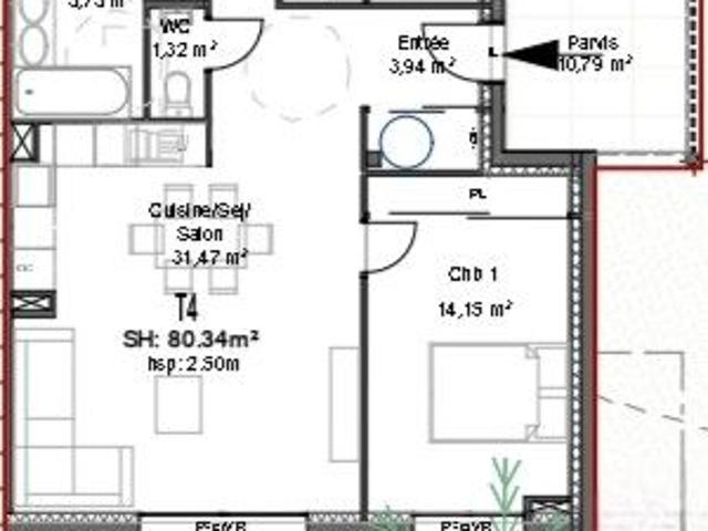 Vente Appartement 4 pièces 80 m2 Caveirac
