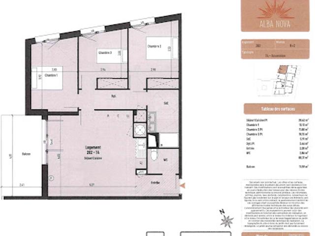 Vente Appartement 4 pièces 80 m2 Cers