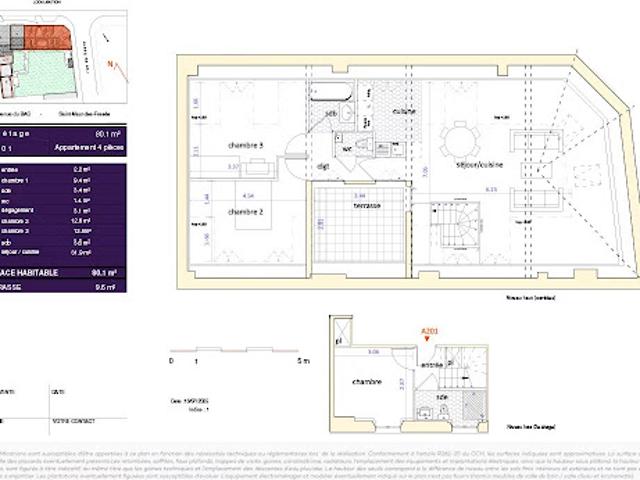 Vente Appartement 4 pièces 80 m2 La Varenne Saint Hilaire