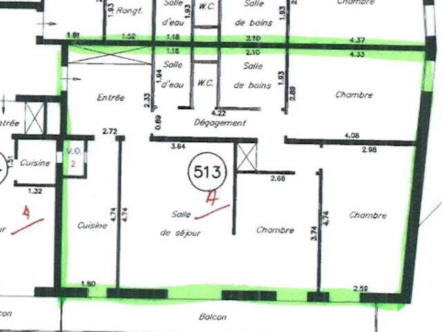 Vente Appartement 3 pièces 81.4 m2 Paris 13ème