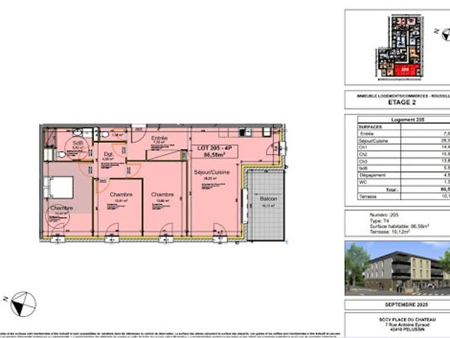 Vente Appartement 4 pièces 87 m2 Roussillon