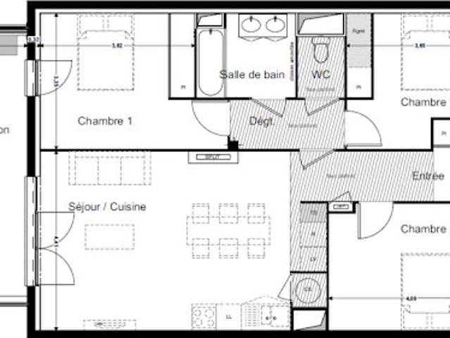 Vente Appartement 4 pièces 84 m2 Montrabé