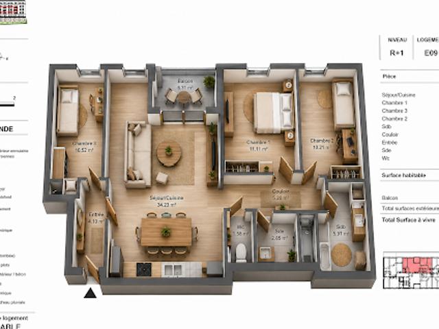Vente Appartement 4 pièces 85.72 m2 Angouleme