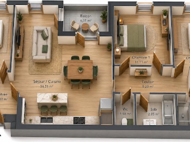 Vente Appartement 4 pièces 85.72 m2 Angouleme