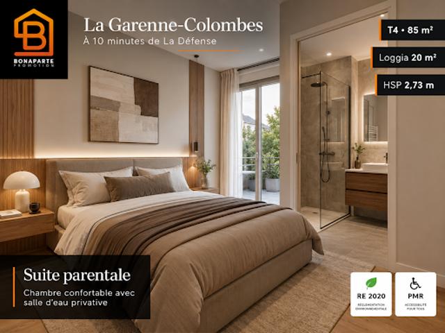 Vente Appartement 4 pièces 85 m2 La Garenne Colombes
