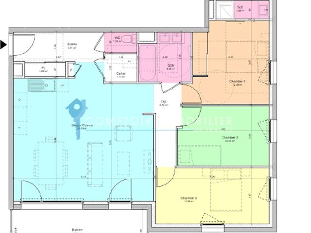 Vente Appartement 4 pièces 88.29 m2 Le Cheylas