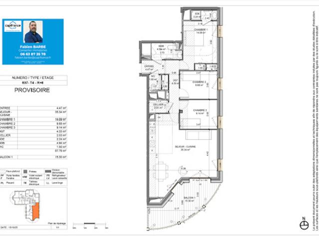 Vente Appartement 4 pièces 88 m2 Rennes