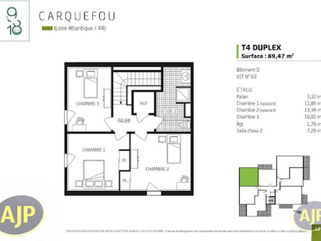 Vente Appartement 4 pièces 89.47 m2 Carquefou