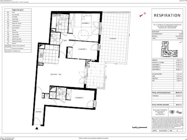 Vente Appartement 4 pièces 89.78 m2 Rueil Malmaison