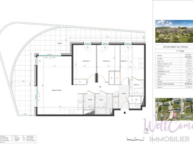 Vente Appartement 4 pièces 91 m2 Grésy sur Aix