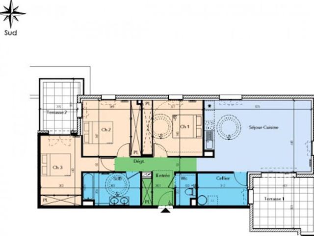 Vente Appartement 4 pièces 94.05 m2 Lapalud
