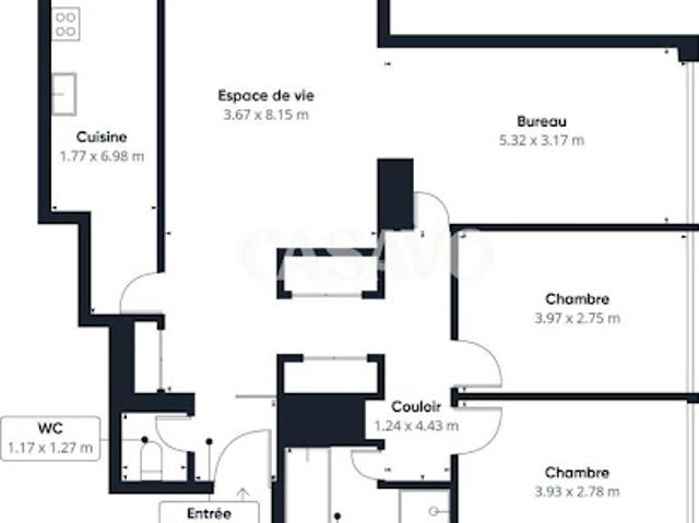 Vente Appartement 4 pièces 101 m2 Puteaux