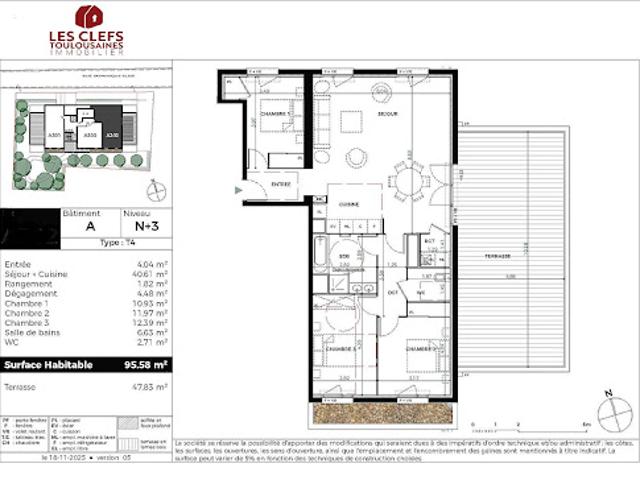 Vente Appartement 4 pièces 95 m2 Toulouse