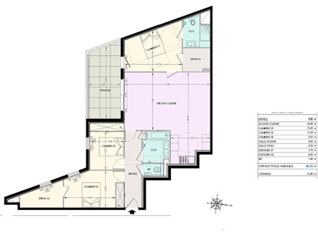 Vente Appartement 4 pièces 96 m2 Le Cannet