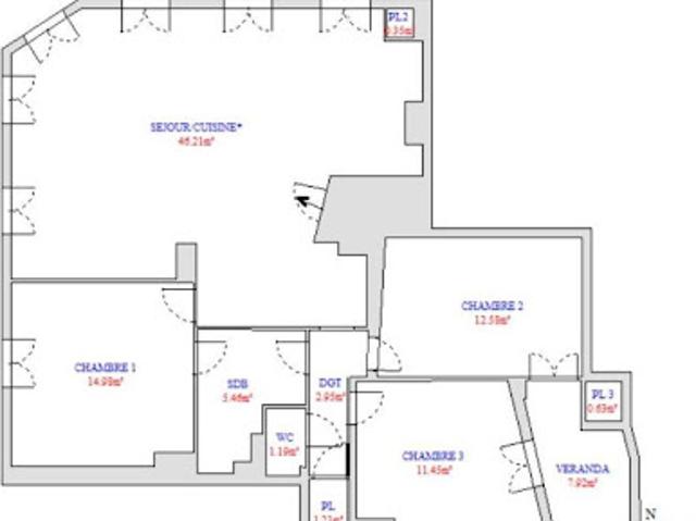 Vente Appartement 4 pièces 96.38 m2 Marseille 1er