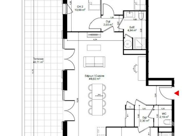 Vente Appartement 4 pièces 100.61 m2 Oraison