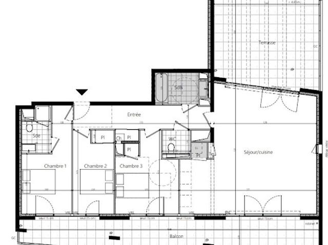 Vente Appartement 4 pièces 105.73 m2 Rennes