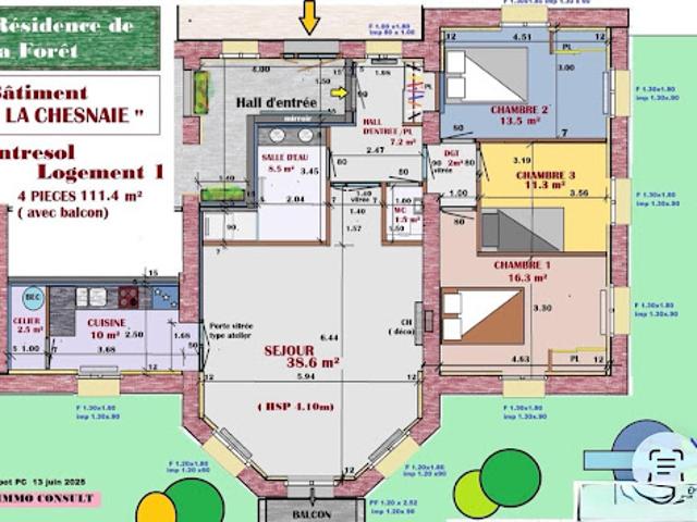 Vente Appartement 4 pièces 111.4 m2 Chantilly