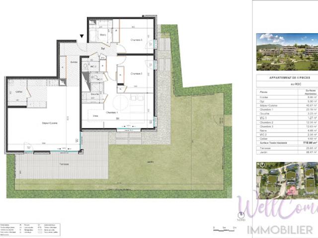 Vente Appartement 4 pièces 119 m2 Grésy sur Aix
