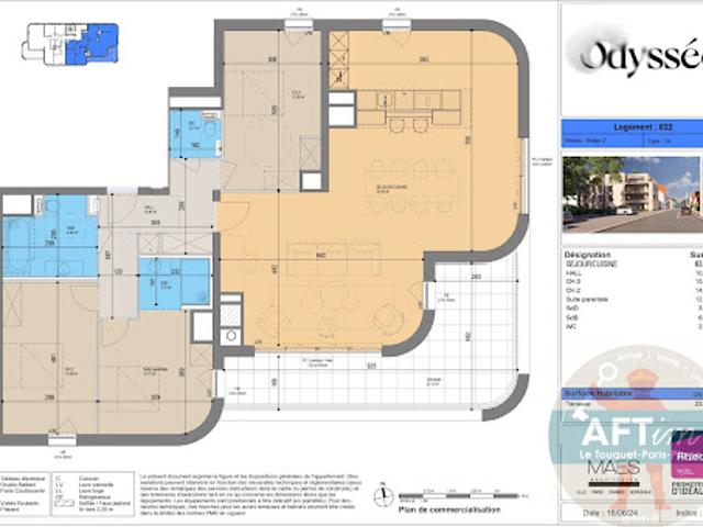 Vente Appartement 4 pièces 128.52 m2 Le Touquet Paris Plage