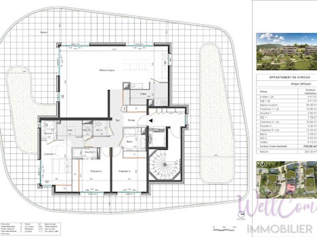 Vente Appartement 4 pièces 134 m2 Grésy sur Aix