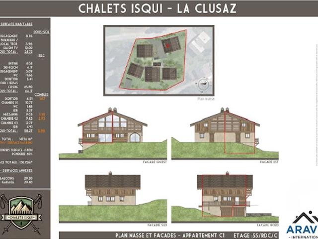 Vente Appartement 4 pièces 150.75 m2 La Clusaz