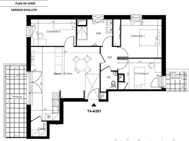 Vente appartement 4 pièces Basse Goulaine 44