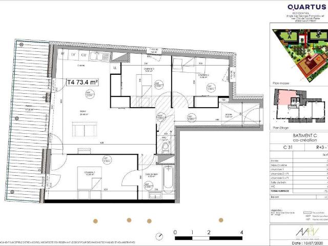 Vente appartement 4 pièces Saint Priest 69