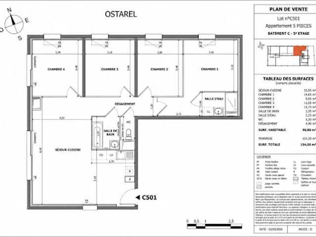Vente Appartement 5 pièces 90.8 m2 Montpellier