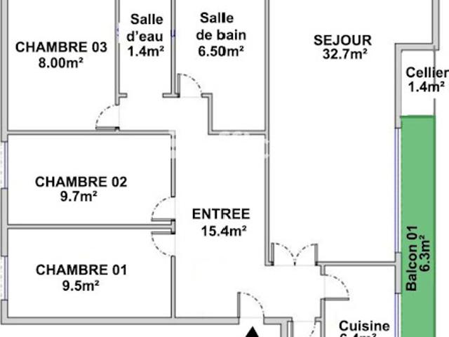Vente Appartement 5 pièces 91 m2 Fresnes