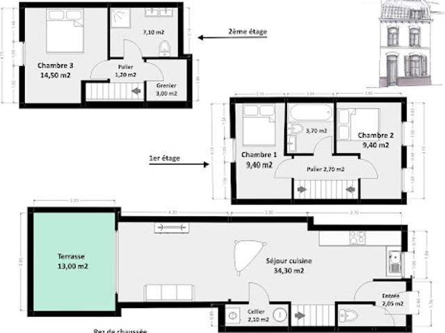Vente Appartement 5 pièces 96 m2 Wambrechies