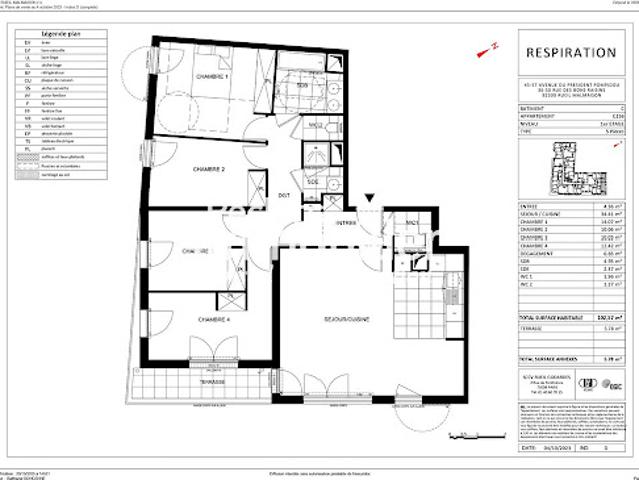 Vente Appartement 5 pièces 102.57 m2 Rueil Malmaison