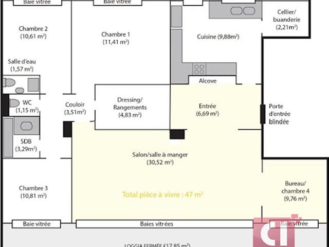 Vente Appartement 5 pièces 104.76 m2 Toulon