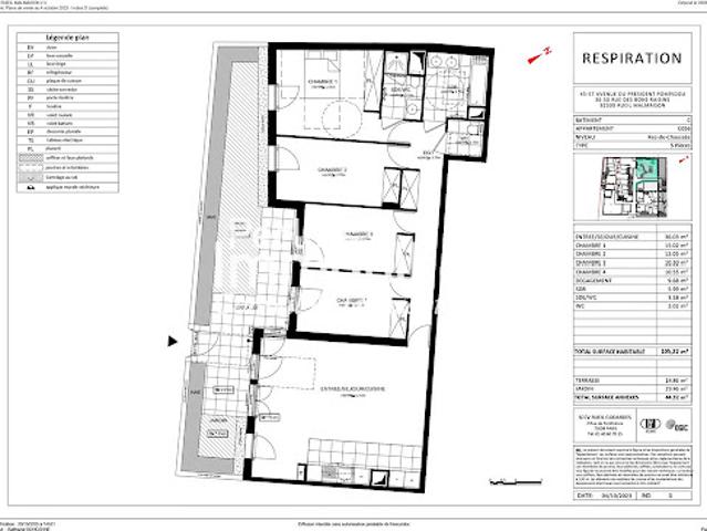 Vente Appartement 5 pièces 105.22 m2 Rueil Malmaison